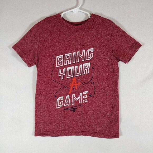 Cat & Jack Tee Shirt Boys Size Small 6-7 Red Short Sleeve Crew Neck - Picture 1 of 9
